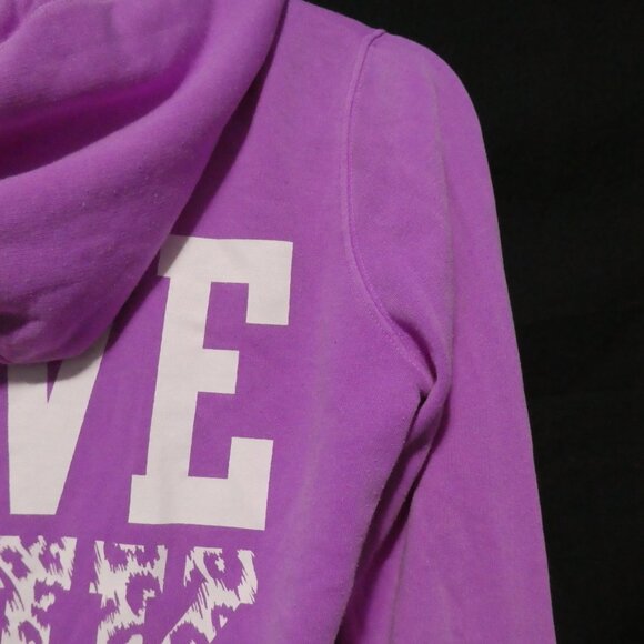PINK - VICTORIA'S SECRET | small | Love Pink Zip-Up Hooded Sweatshirt / Hoodie - Picture 12 of 16